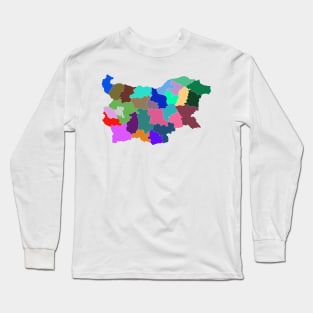 Bulgaria Color Map Long Sleeve T-Shirt